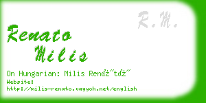 renato milis business card